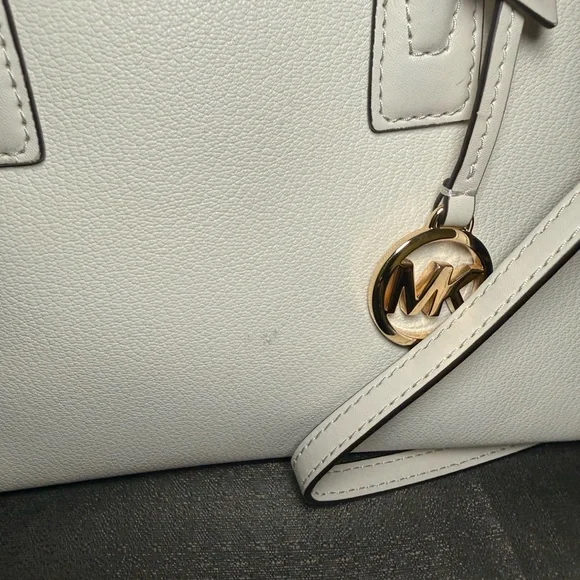 Michael Kors Avril Small Pebbled Leather Crossbody Satchel - Picture 8 of 10